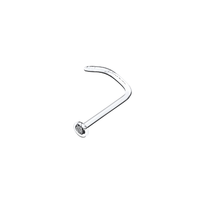 Clear Glass Retainer for Nose Piercing