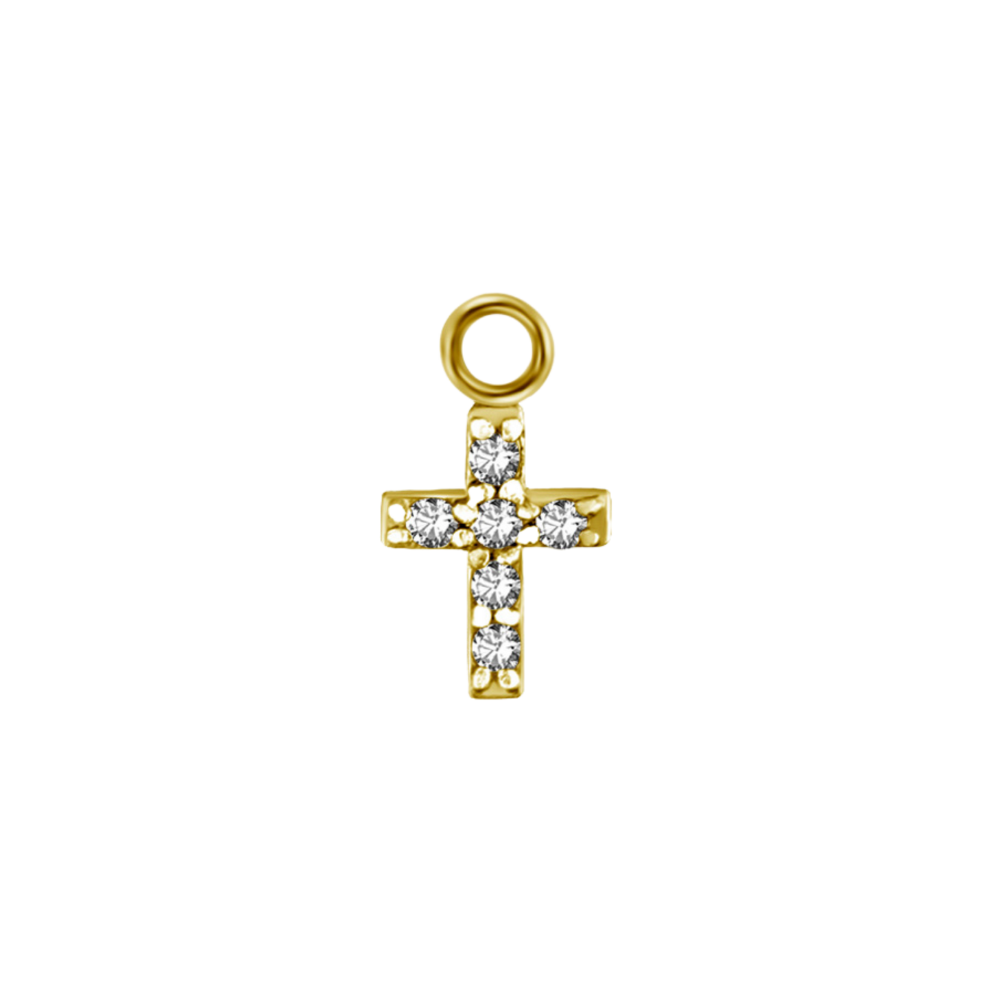 Cross Charm in Gold PVD