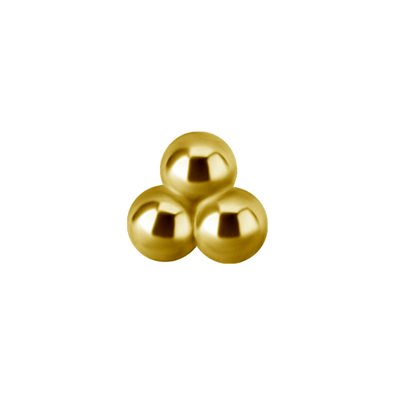 Trinity Beads in Gold PVD