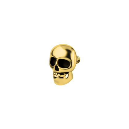 Flamming Skull Head in Gold