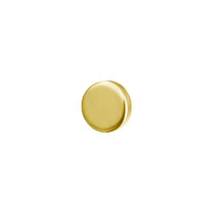 18k Solid Gold Flat Disc 2.5mm