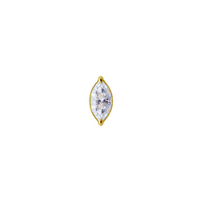 18k Gold Single Marquise 4mm