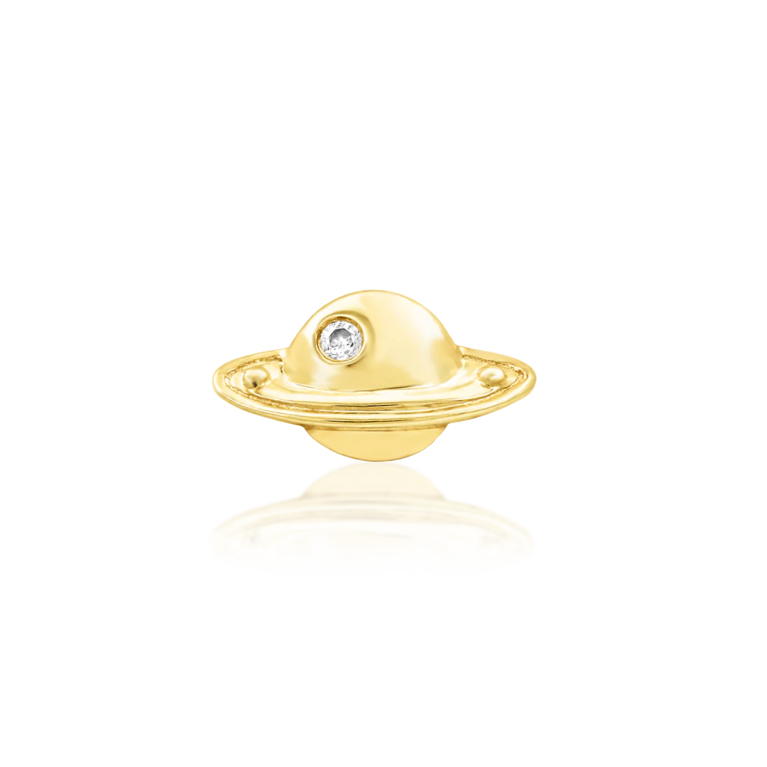 [Junipurr] 14k Gold Saturn
